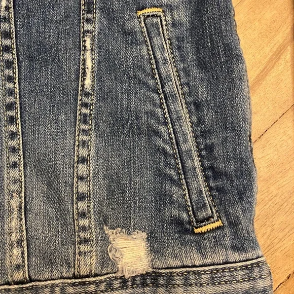 Adriano Goldschmied AG Distressed Denim Jacket Blue XS - Picture 5 of 9